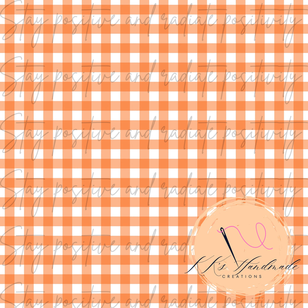 Orange gingham